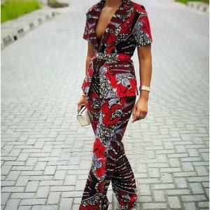 African Print Jacket and Pants Set